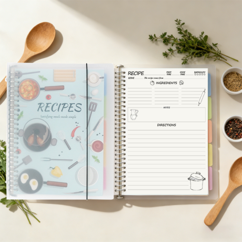A4 Recipe Book Loose-Leaf DIY Cooking Planner