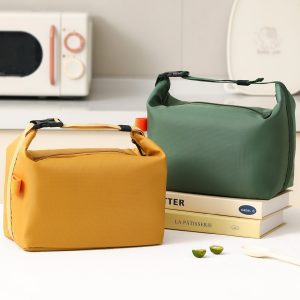 Portable insulated lunch box bag, portable thermal bento bag, thick aluminum foil waterproof insulation bag, outdoor picnic bag