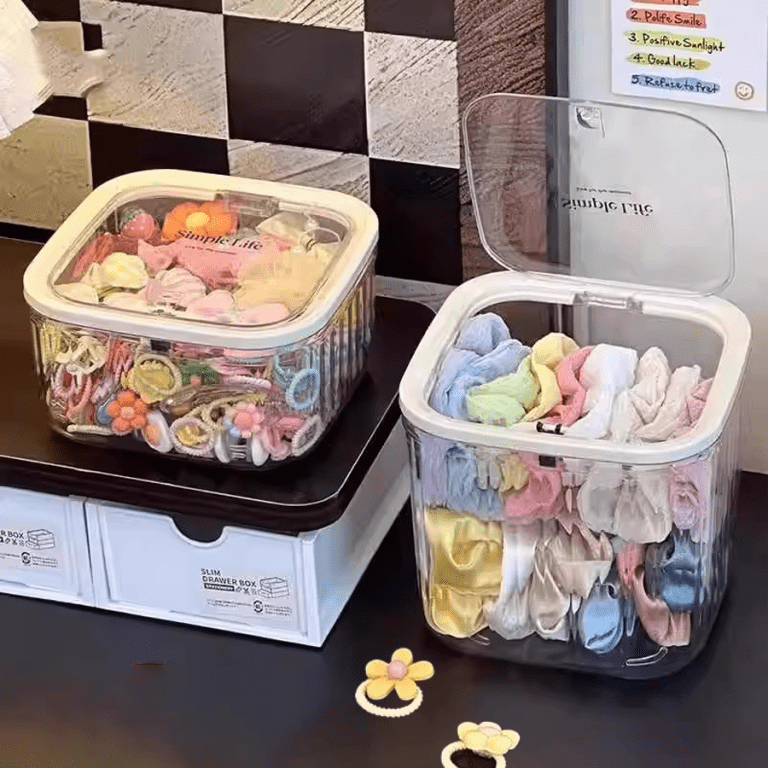 Acrylic Desktop Trash Bin Small Desktop Trash Bin for Home and Office