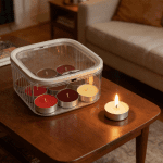 Acrylic Desktop Trash Bin Small Desktop Trash Bin for Home and Office