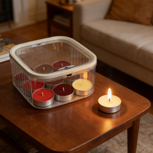 Acrylic Desktop Trash Bin Small Desktop Trash Bin for Home and Office