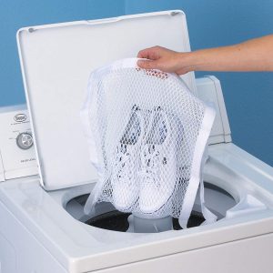 Self Adhesive Hanging Mesh Shoe Washing Bag | Reusable Laundry Bag for Shoes