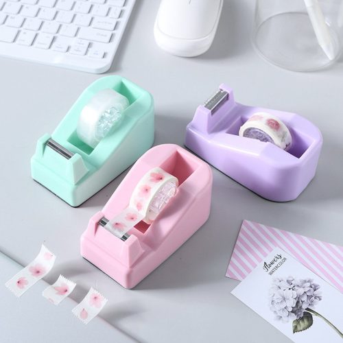 Tape Dispenser Macaron Color Tape Dispenser Cutter for Office and School