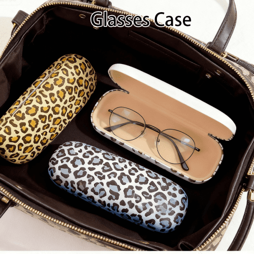 Leopard Print Eyeglasses Case Portable Eyeglasses Case for Students