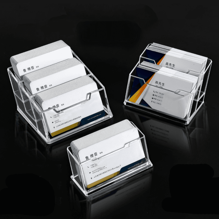 Transparent Business Card Holder Acrylic Business Card Holder Desk Organizer