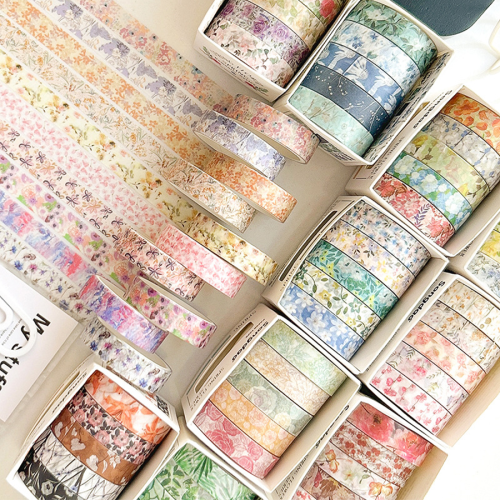 Washi Tape Set Floral Decorative Washi Tape Set for DIY Crafts