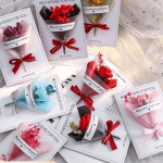 Dried Flower Greeting Card Bouquet Handmade Dried Flower Greeting Card for Gift