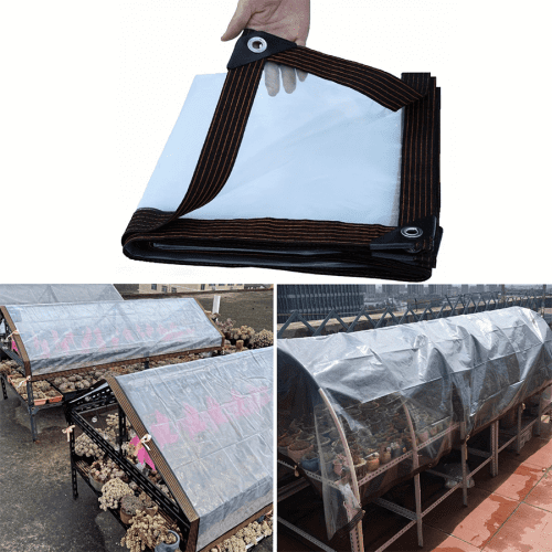 Transparent Waterproof Plastic Tarpaulin Balcony Rain Cover Sheet