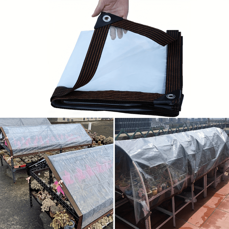 Transparent Waterproof Plastic Tarpaulin Balcony Rain Cover Sheet