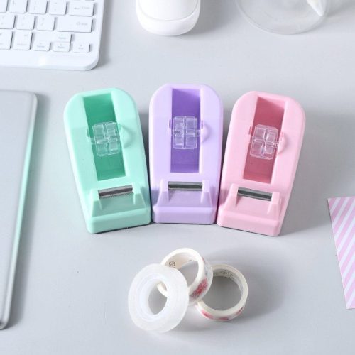 Tape Dispenser Macaron Color Tape Dispenser Cutter for Office and School