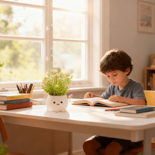 Artificial Plant Pot Cute Emoji Cup Decorative Desk Plant