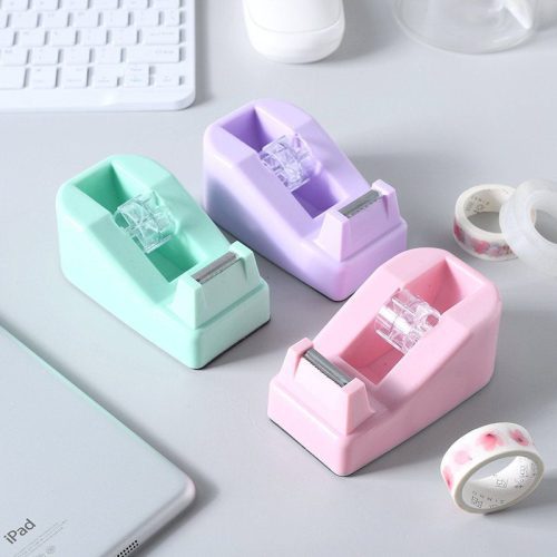 Tape Dispenser Macaron Color Tape Dispenser Cutter for Office and School