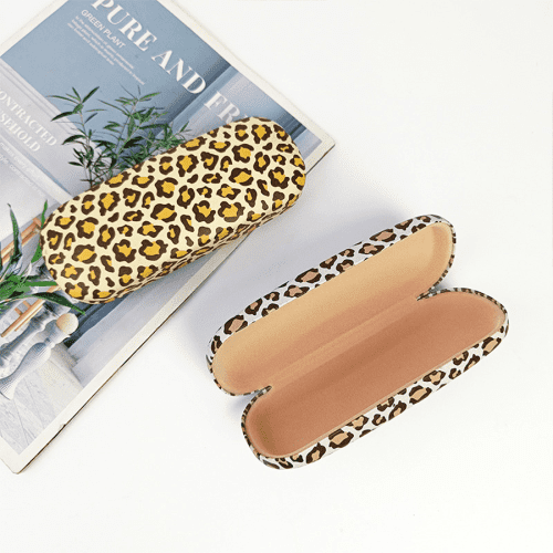 Leopard Print Eyeglasses Case Portable Eyeglasses Case for Students