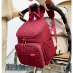 Large Capacity Embroidered Diaper Bag