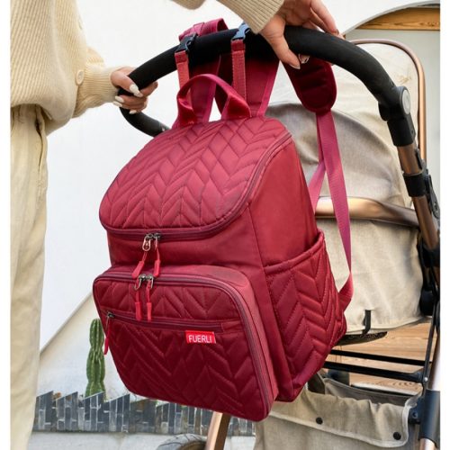 Large Capacity Embroidered Diaper Bag