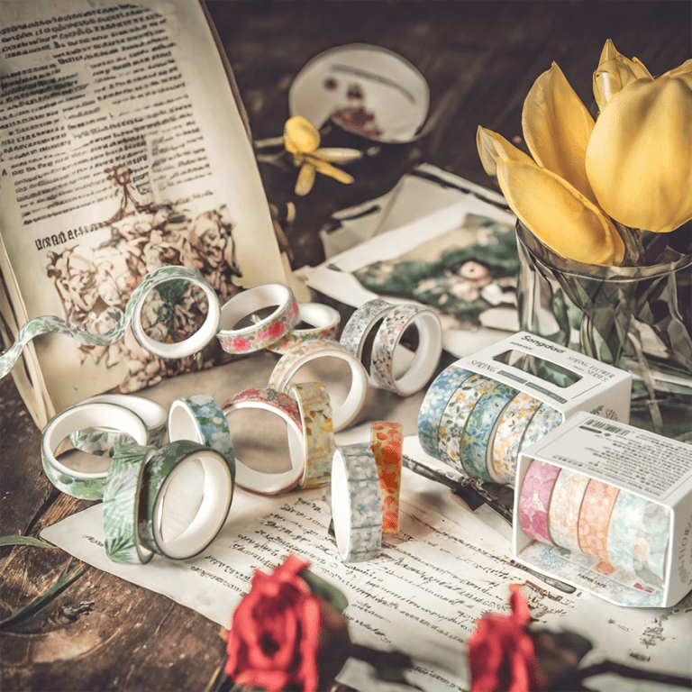 Washi Tape Set Floral Decorative Washi Tape Set for DIY Crafts