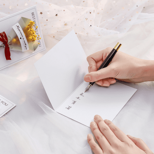 Dried Flower Greeting Card Bouquet Handmade Dried Flower Greeting Card for Gift