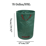 Garden Leaf Collection Bag Waterproof Yard Waste Bag Large Capacity Garden Leaf Bag