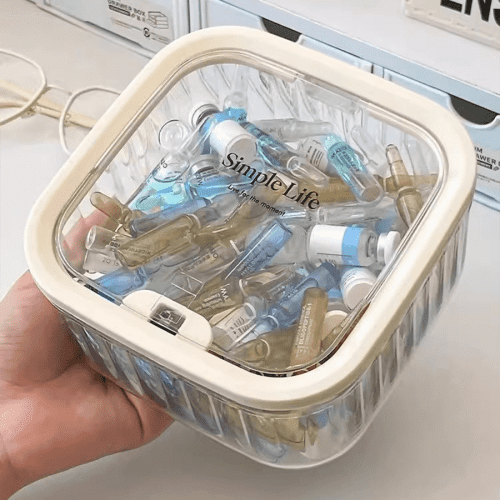 Acrylic Desktop Trash Bin Small Desktop Trash Bin for Home and Office