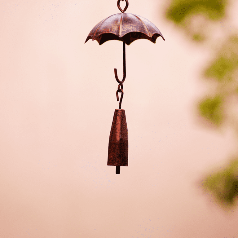 Rotating Rain Chain Decorative Rain Gutter Chain Pinecone Umbrella Mushroom Design