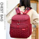 Large Capacity Embroidered Diaper Bag