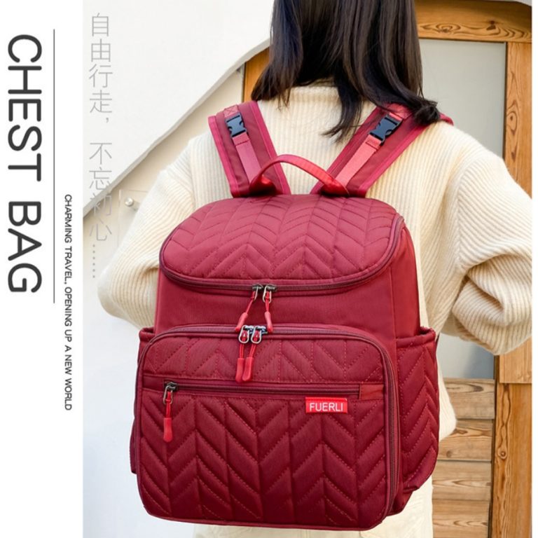 Large Capacity Embroidered Diaper Bag