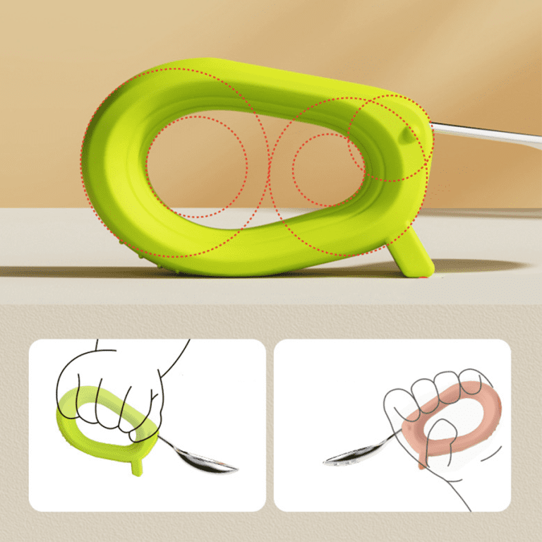 Baby Self Feeding Spoon and Fork Set | Stainless Steel Silicone Toddler Utensils